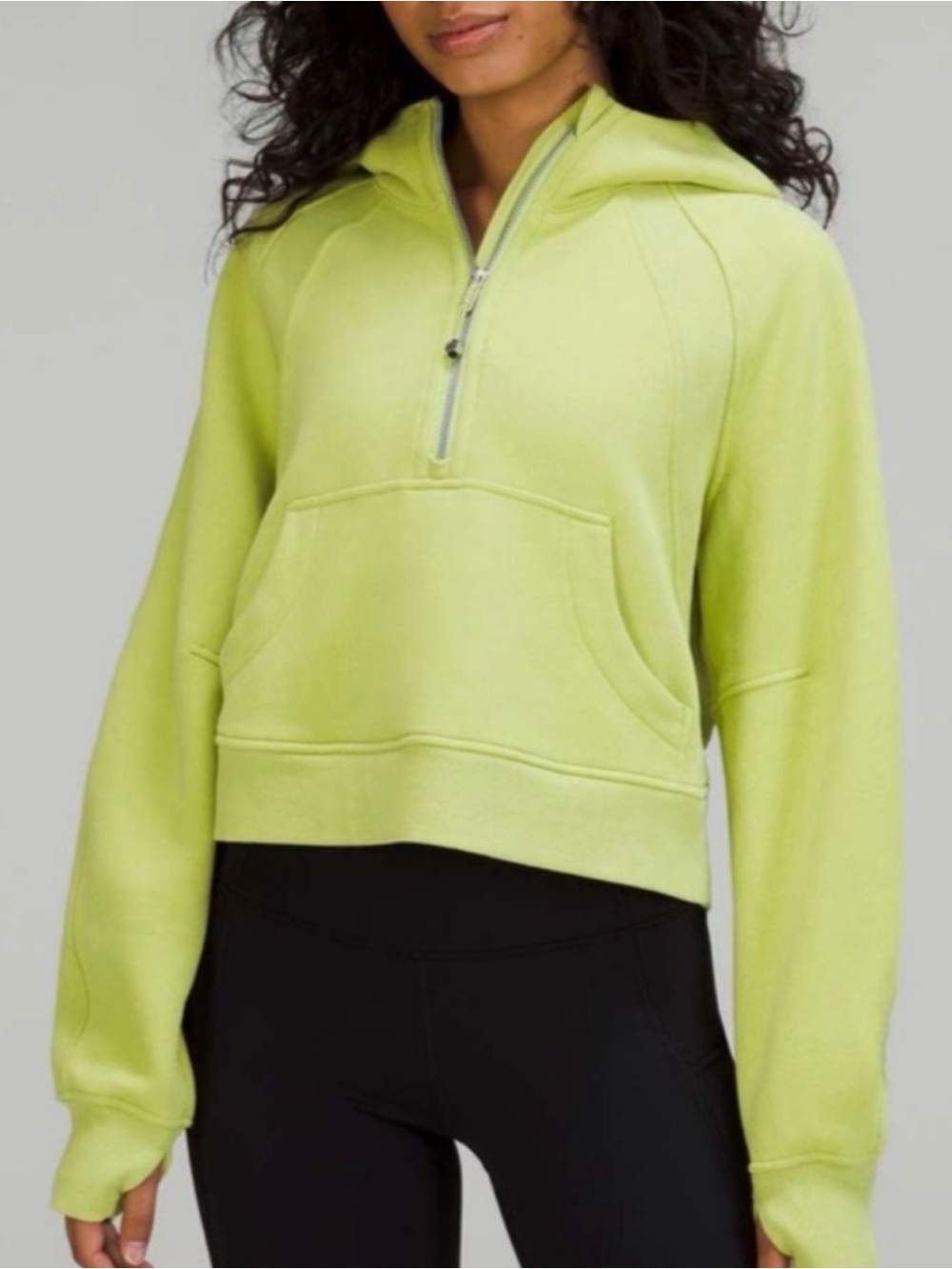 Lululemon Bright Green Hooded Scuba